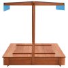 Sandbox with Roof Firwood 122x120x123 cm