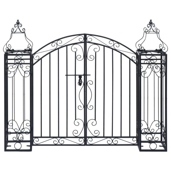 Ornamental Garden Gate Wrought Iron – 122×20.5×100 cm