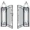 Ornamental Garden Gate Wrought Iron – 122×20.5×100 cm