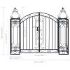 Ornamental Garden Gate Wrought Iron – 122×20.5×100 cm