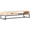 Coffee Table White 117x50x30 cm Solid Acacia Wood