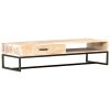 Coffee Table White 117x50x30 cm Solid Acacia Wood