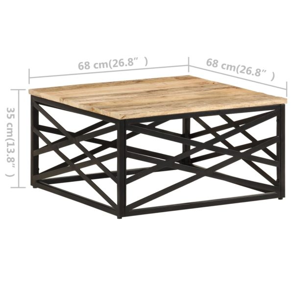 Coffee Table 68x68x35 cm Solid Mango Wood