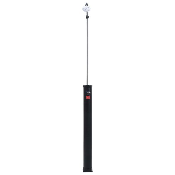 Garden Solar Shower Black 215 cm 8 L