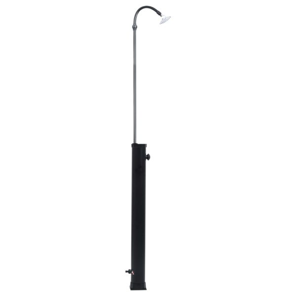 Garden Solar Shower Black 215 cm 8 L