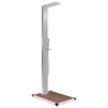 Outdoor Shower with Tray WPC Stainless Steel – Brown