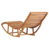 Rocking Sunlounger Solid Teak Wood