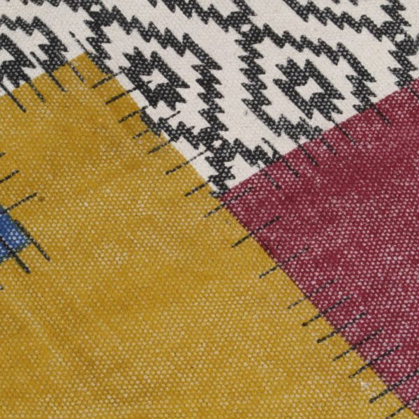 Handwoven Kilim Rug Cotton 120×180 cm Printed Multicolour