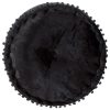 Round Pouffe Velvet 40×20 cm – Anthracite