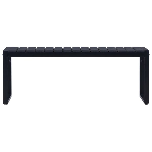 Garden Bench PS Board Black – 120.5x40x45 cm