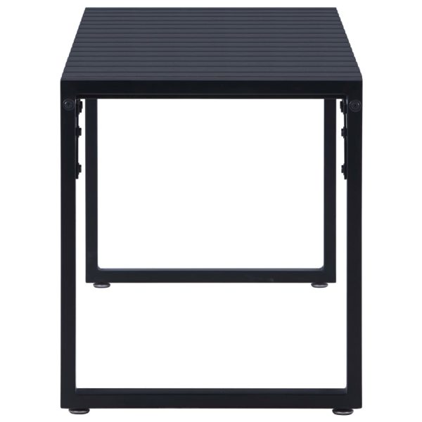 Garden Bench PS Board Black – 120.5x40x45 cm