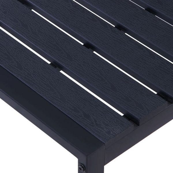 Garden Bench PS Board Black – 120.5x40x45 cm