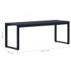 Garden Bench PS Board Black – 120.5x40x45 cm