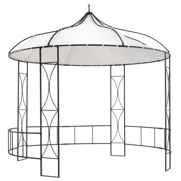 Gazebo 300×290 cm Round – White