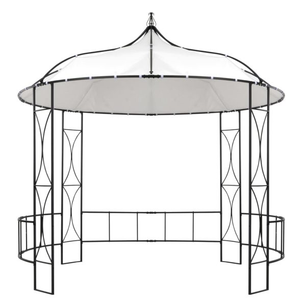 Gazebo 300×290 cm Round – White