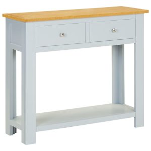 Console Table Solid Wood – 83x30x73 cm, Light Grey