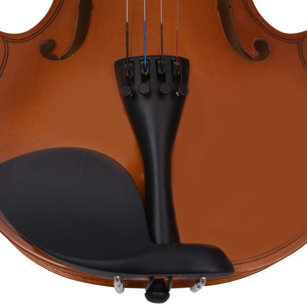 Violin Full Set with Bow and Chin Rest Dark Wood 4/4