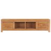 Davyhulme TV Cabinet 135x30x35 cm Solid Teak Wood