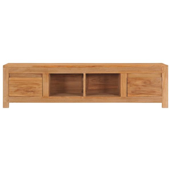 Davyhulme TV Cabinet 135x30x35 cm Solid Teak Wood