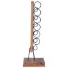 Wine Rack for 6 Bottles 35x35x100 cm Solid Teak Wood