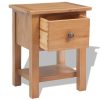 Glenville Nightstands 2 pcs 36x30x47 cm Solid Oak Wood