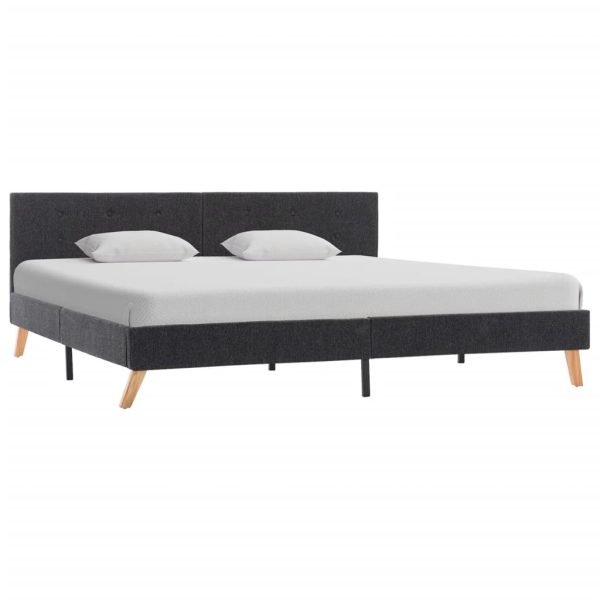 Altona Bed Frame Grey Fabric 183×203 cm King Size