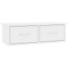 Wall-mounted Drawer Shelf High Gloss White 60x26x18.5 cm Chipboard