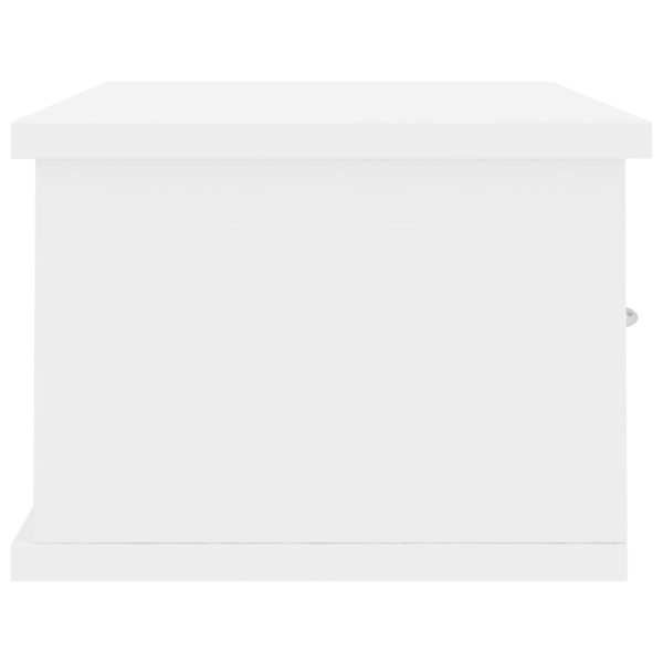 Wall-mounted Drawer Shelf High Gloss White 60x26x18.5 cm Chipboard