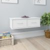 Wall-mounted Drawer Shelf High Gloss White 60x26x18.5 cm Chipboard