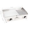 Electric Griddle Stainless Steel 4400 W 71x43x23,5 cm