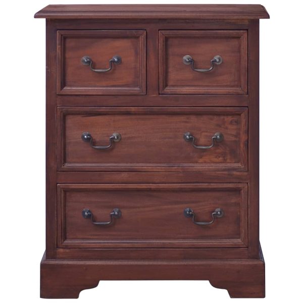 Chest of Drawers Classical Brown Solid Mahogany Wood