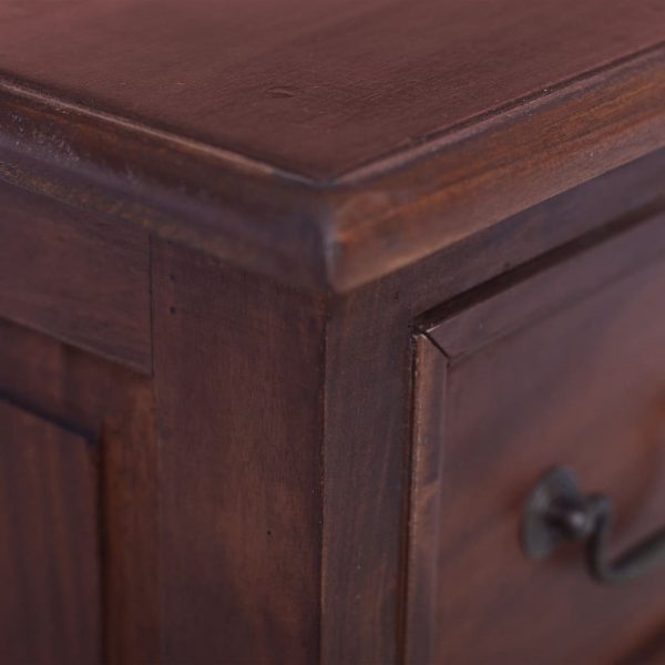 Chest of Drawers Classical Brown Solid Mahogany Wood