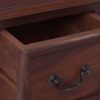 Chest of Drawers Classical Brown Solid Mahogany Wood