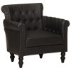 Armchair Real Goat Leather – Black