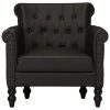 Armchair Real Goat Leather – Black