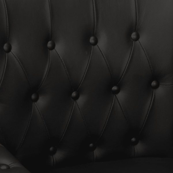 Armchair Real Goat Leather – Black