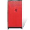 Tool Cabinet with Tool Chest Steel 90x40x180 cm Red and Black