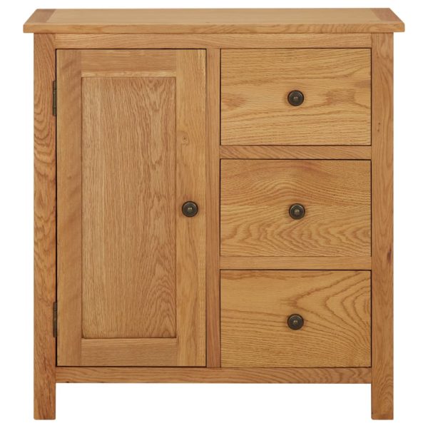 Cupboard 70x35x75 cm Solid Oak Wood