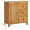 Cupboard 70x35x75 cm Solid Oak Wood