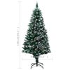 Artificial Christmas Tree with Pine Cones and White Snow – 150×93 cm