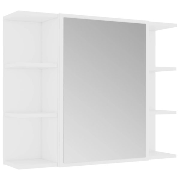 Bathroom Mirror Cabinet 80×20.5×64 cm Engineered Wood – White