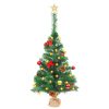 Artificial Christmas Tree with Baubles and LEDs Green 64 cm