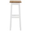 Bar Stools 2 pcs Solid Oak Wood