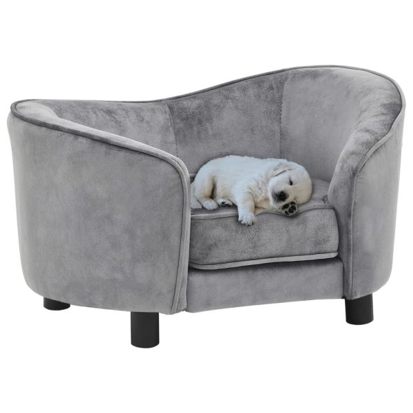 Dog Sofa 69x49x40 cm Plush – Grey