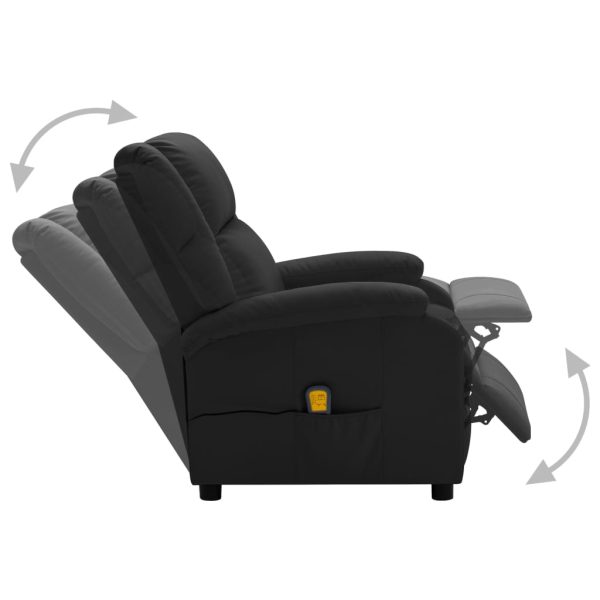 Massage Chair Black Faux Leather