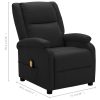 Massage Chair Black Faux Leather