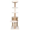 Cat Tree with Luxury Cushion and Scratching Post 148cm Seagrass