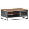 Coffee Table Grey 90x50x35 cm Solid Acacia Wood