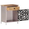 Denison Bedside Cabinet 40x30x50 cm Rough Mango Wood