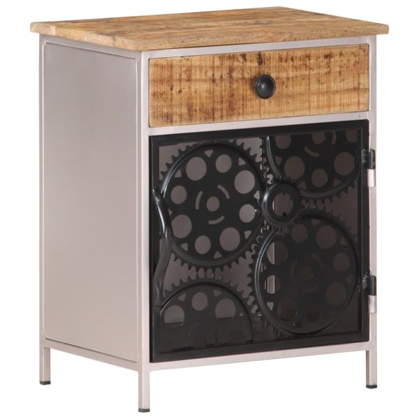 Denison Bedside Cabinet 40x30x50 cm Rough Mango Wood